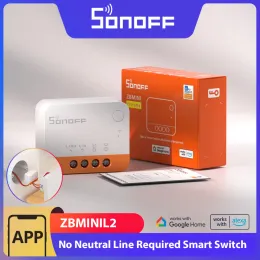 Kontrola Sonoff ZBMINI L2 Zigbee Smart Switch Brak neutralnego przewodu wymagana 1gang Twoway Control za pośrednictwem Ewelink App Support Alexa Google Alice