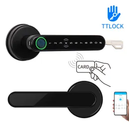 CONTROL TTLOCK APP SMART FINGERPRINT BIOMETRIS Lösenord IC Kortdörrlås med mekanisk nyckel