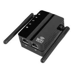 2,4G bezprzewodowy WIFI Repeater Podwójny pasek 300 Mb / s wzmacniacz sygnału Booster 2 Anteny WIFI Zakres Extender WLAN LAN Port