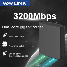 Маршрутизаторы Wavlink AC3200 Smart Wi -Fi Router Dual Band 5G Mumimo Gigabit Router для домашнего беспроводного повторения до 3200 Мбит / с 8*5DBI антенн