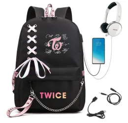 Bolsas KPOP duas vezes Backpack School Bag Bag Bag Bag Tzuyu Sana Mina Jihyo Nayeon Momo dahyun Jeongyeon Chaeyoung