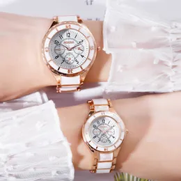 Fashion trend steel band couple watch Korean version male and female couple pair WATCH QUARTZ WATCH