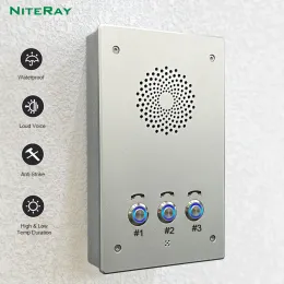 Control Waterproof Audio Door Intercom SIP Smart Caller Multi Three Buttons Gate Phone for Entrance Buiding