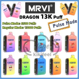 Vapes Puff Mrvi Dragon 13000 Puffs Puff 15k Vapes Disponível Disponível Recarregável Bateria Recarregável 20 ml Banana