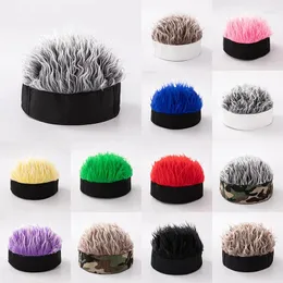 Beralar 1 PC Kamuflaj Şapka Peruk Beanie Cap Toupee Kadın Erkekler Spor Açık Punk Sokak Peruk Sahte Saç