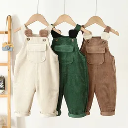 Baby Overalls For Boys Girls Pants Cotton Jumpsuit For Baby Casual Spring Toddlers Overalls Girls Casual Corduroy Trousers 240411