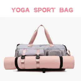 Ayakkabı bölmesi olan kadınlar için spor çantası dayanıklı yoga büyük çanta taşıma hafta boyunca gece spor fitness çantaları 240410