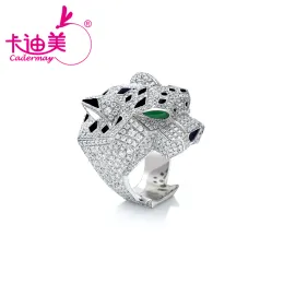 Anelli Cadermay D VVS1 Moissanite Rings S925 Sterling Silver Party Hip Hop Panther Ring Any