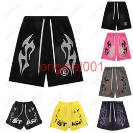 24ss Hellstar shorts Mens Shorts Studios Sounds Like Heaven Men Women Quality Oversized Breeches hell star shorts Retro Water Washing