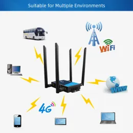 أجهزة التوجيه من الدرجة الصناعية WiFi Router 300Mbps 4G CPE Detachable 4 HOTENNA UNLOCK MODEM MODEM PORTEM