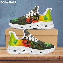 Scarpe casual istantart estate foglie in rete traspirante design pianta da donna sneaker per 420 piatti di stampa chaussures femme