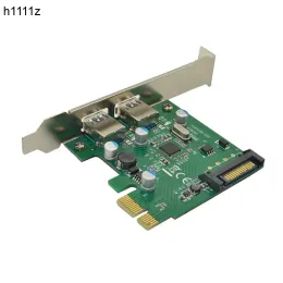بطاقات USB 3. 0 PCI Express Expression Card Adapter 2 Port USB3.0 Hub SATA Power Supply USB 3 إلى بطاقات محول PCI PCI Express