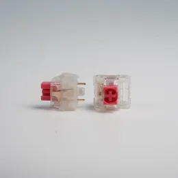 Klawiatury TTC Silent Red Switch V3 Mechaniczna klawiatura Mute Linear 45G 3 PINS ZŁOTA PLATED SPRAND TRANSPARENT OSOS DOSTAWOWA DIY PC PC