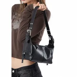 Novas mulheres Pu Undermail Bag Vintage Médio Antigo Bacha Francesa Bolsa Portátil Lady One ombro Saco O2N6#