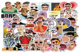 50pcs Porto Riko şarkıcısı Bad Bunny Stickers Pvc Kırtasiye Çıkartma Motosiklet Kaykay Dizüstü Dizüstü Bisiklet Serin Sticker5220924