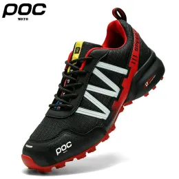 Footwear 2023 New MOTO POC Road Cycling Footwear MTB Cycling Shoes Men Motorcycle Shoes Waterproof Bicycle Shoes Outdoor Hiking Sneakers