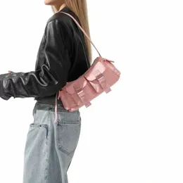 Solid Color Zipper Nyl Ladies Shoulder Bags Simplicity Casual 2024 Hot Sale Väskor för kvinnor Gratis fartyg Bolsas Femininas A6KI#