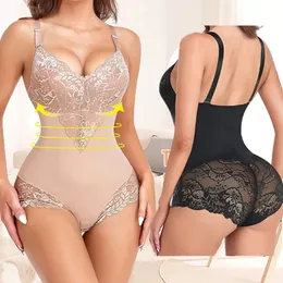 Kadın Vücut Şakacı Seksi Dantel Bodysuits Bra Corset Zayıflama Bel Kalça Kaldırım İç çamaşırı Moda Kız Lady Tulumlar 240416