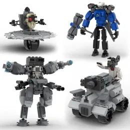 Blocks BuildMoc skibidi banheiro mecha super titan camerman blocos de construção definidos tanque de tanque de tanque brinquedo de tijolo para crianças Presente de aniversário