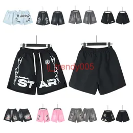 24ss Hellstar shorts Mens Shorts Studios Sounds Like Heaven Men Women Quality Oversized Breeches hell star shorts Retro Water Washing sd