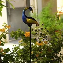 Dekorative Figuren einfach gebrauchte Kunsthandwerk für Pavillondekoration Skulptur im Freien Pfauen Lichter Gartenleuchte Laterne Solar Rasenlampe