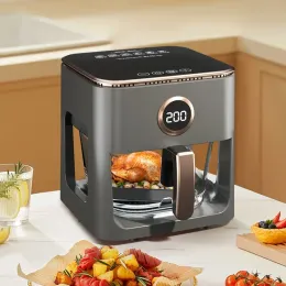 FRYERS Royalstar Visual panorâmico Air Fryer Home Novo pan de frigideira de vidro de vidro de vidro de alta capacidade de alta capacidade automática.