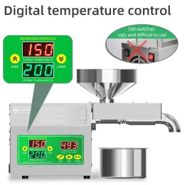 Pressers B01S 4th Generation Motor Oil Press 36kg/H Household Hot Cold Oil Presser Pressing Auto Heating Oil Extractor Machine