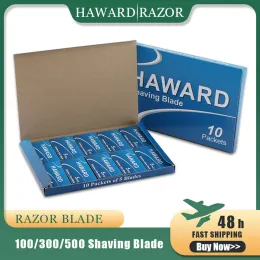 Bıçaklar haward çift kenar tıraş bıçağı 100/300/500 adet Emniyet Estakati için Emniyet Razor Bıçağı Çok keskin ithal etli paslanmaz çelik