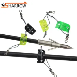 Aksesuarlar 6/12 PCS 9mm Balıkçı Kaydırıcı Bowfishing Av Okum Baş Güvenlik Plastik Kaydırıcı Açık Balık Çekim Okçuluk Aksesuarları