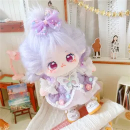 Cotton Doll 20cm cm ملابس الطفل نجم دمية عارية Doll Plush Toy Girl Girl Girl Hight 240422