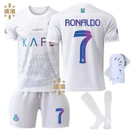 축구 세트/트랙 슈트 트랙 슈트 2324 Al-Nassr FC 2nd Away Shirt No.7 Ronaldo 10 Manet 성인 어린이 여성복