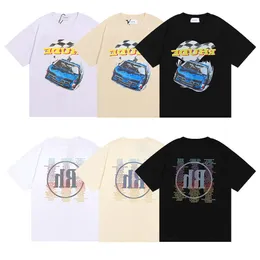 summer rhude tshirt American Fashion Brand RHUDE Formula F1 Racing Commemorative Short Sleeve Short Sleeve T-shirt for Men Women Couples Half Sleeve Cotton