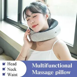 Electric massagers Electric U-shaped massage pillow vibration heating shoulder massager muscle relaxation pain relief station wagon health care Y240422