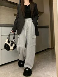 Pantaloni da donna autunno inverno donne vintage a colori solidi joggers larghi per sudore grunge pantalones y2k streetwear kpop