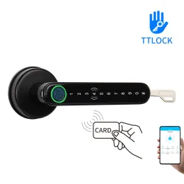 Kontrol TTlock uygulaması akıllı uzaktan kumanda parmak izi şifresi ic kartı tek mandal kilit