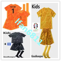 2024 Kinder Torhüter Pickford Soccer Trikots 2024 Ramsdale Papst Kane Bellingham Fußballhemd Kinder Fußball Set