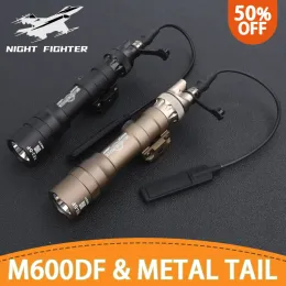 Scopes Surefir Airsoft Tactical M600 M600DF LASHLIGHT 1400 LUMENS Broń latarka Wysoka moca Farble Fit 20 mm Picatinny Rail