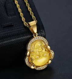 High Quality Rope Chain Edge Pendant Necklace Multi Color Religious Maitreya Natural Jade Buddah Buddha Necklace23998213683