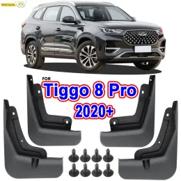 범퍼 4x 자동차 진흙 플랩 Chery Tiggo 8 Pro Plus 2020 2021 전면 후면 머드 가드 스플래시 가드 펜더 자동차 액세서리 휠 타이어 타이어