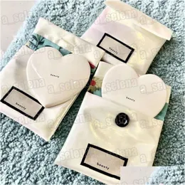 Espelhos compactos Brand Single Side Heart Shape Makeup espelho com bolsa a laser beleza para compasso de ferramentas acessórios Drop entrega de saúde OT4YB