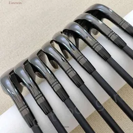 Novo conjunto de ferro preto 790 Irons Sier Golf Clubs 4-9p R/S Flex Steel Eixo com tampa da cabeça 641