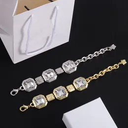 Briefe Design Armbänder Diamantarmbänder 18K Gold Armband Frauen Luxusdesignerin Armreif Armbänder Mode Schmuck