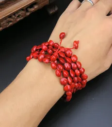 108 Natural Red Beans Lovesickness Beans Blood Bodhi Long String Buddha Bead Bracelet Men And Women Temple Fair Jewelry1804738