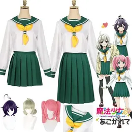 Anime Costumes Hiiragi Utena Minakami Sayo Tenkawa Kaoruko Cosplay Anime Gushing Over Magical Girls Araga Kiwi Come Wig JK School Uniform Y240422