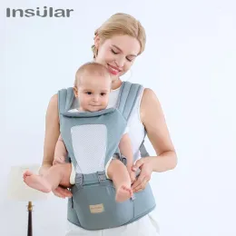 Ryggsäckar Insular Baby Carrier Front Facing Hipseat Kangaroo Ergonomic Baby Sling Carriers för nyfödda småbarn barn som laddar björn 20 kg