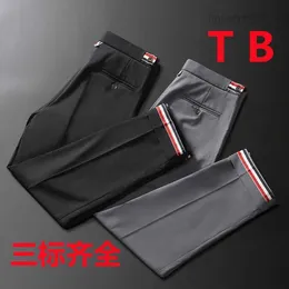 TB TOM BROWNS Últimos calças masculinas tricolor Casual outono Slim Fit No Ferne Suit Pants Crop Cropped Style British Style