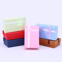 Display 12/24/48/60pcs Ribbon Jewelry Organizer Box Multi Colors Earrings Pendant 8X5cm Display Packaging Gift Travel Accessories Case