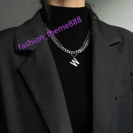 Jr Double strati Giappone e Corea del Sud W lettera sorridente Face Cuba Clavicle Chain Necklace Womens Ins Hip Hop Swiater Chain Accessori per maglioni uomini uomini