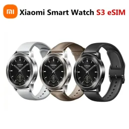 عصا Xiaomi Smart Watch S3 Esim Call Watch Blood Oxygen Rate Clease Clease 5ATM Tracking Sports Tracking for Women Man