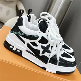 Tasarımcı Skate Sporeyler Kadın Erkekler Mesh Abloh Sneaker Platform Virgil Maxi Sıradan Ayakkabı Dantel Runner Trainer Babspled Lastik Gerçek Deri Ekmek Ayakkabı E8